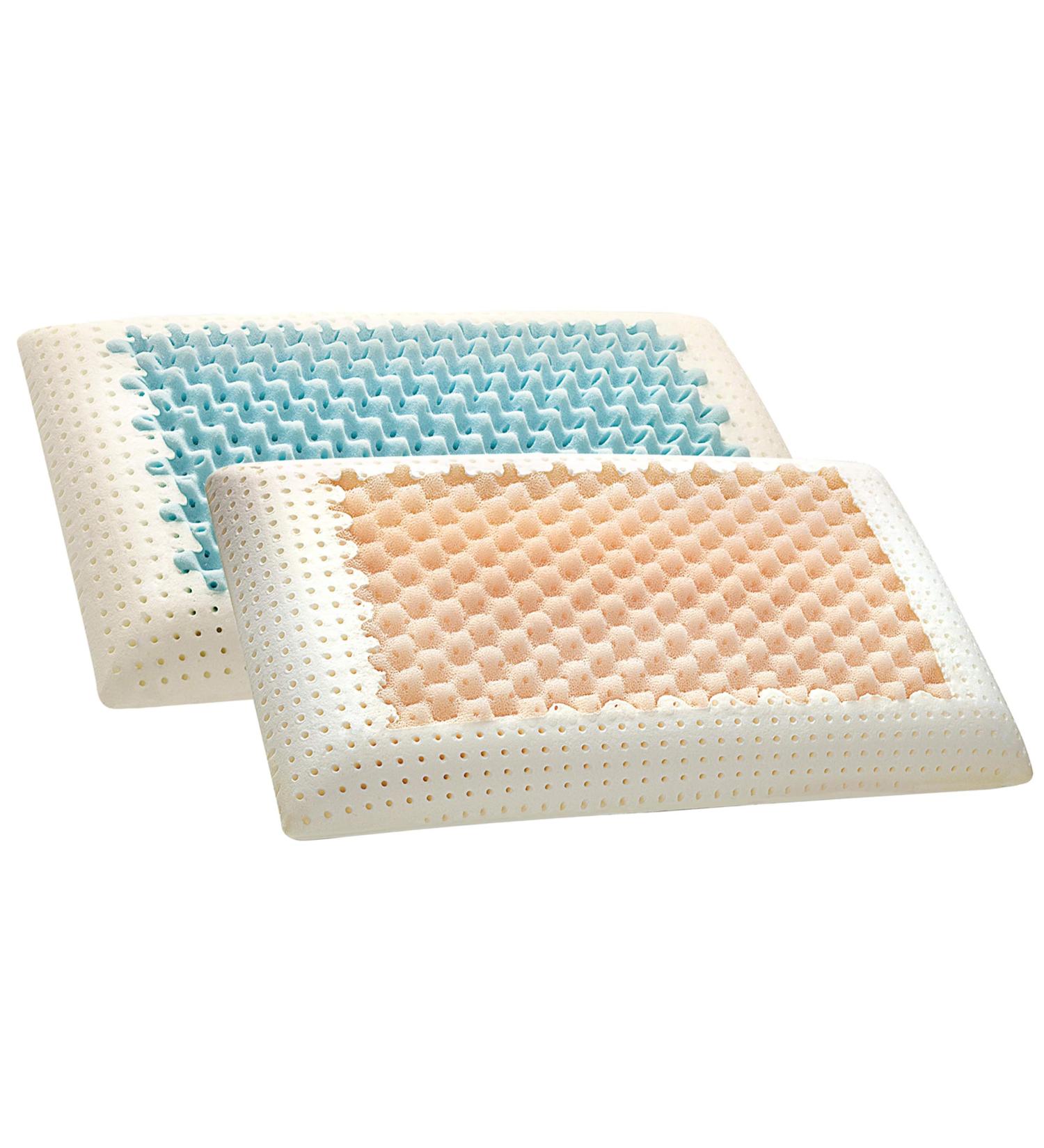 Evergreenweb Memory Foam Couple Pillow with Air Massage - 70x40 cm Neck Support Breathable Silver & Natural Cotton Mite-Active | Perfect for Couples - Buy Online on GoSupps.com