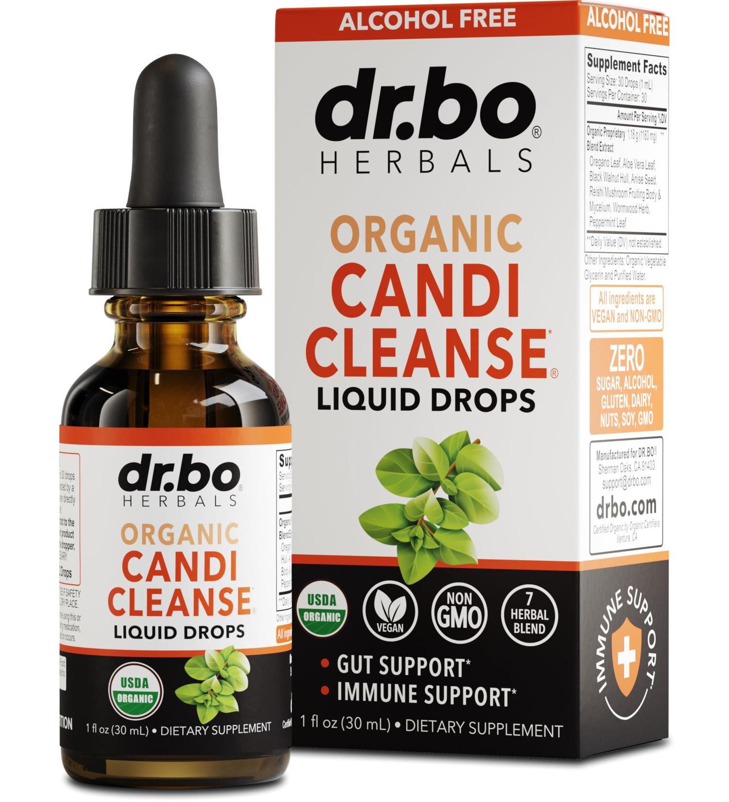 Candi Cleanse Support Supplement Drops - Organic Oregano Oil Drops Liquid & Black Walnut Wormwood - Extra Strength Overgrowth Balance Complex Natural Oral Gut Cleanser Detox Health Supplements 1 oz - Buy Online on GoSupps.com