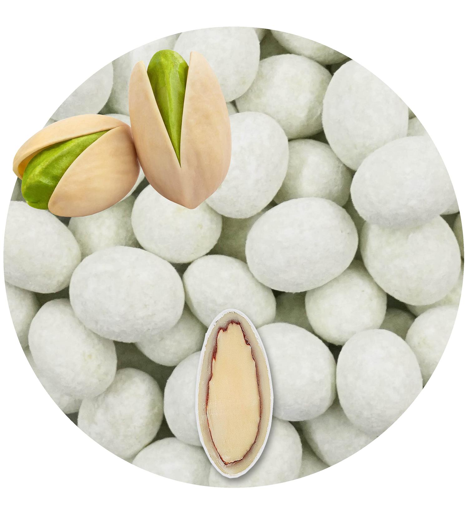 EinsSein 0.5 kg sugared almonds almonds with truffle pistachio light green dull sugared almonds christening communion almonds Christmas feast and receive party celebration colour cheap bomb tag - Buy Online on GoSupps.com