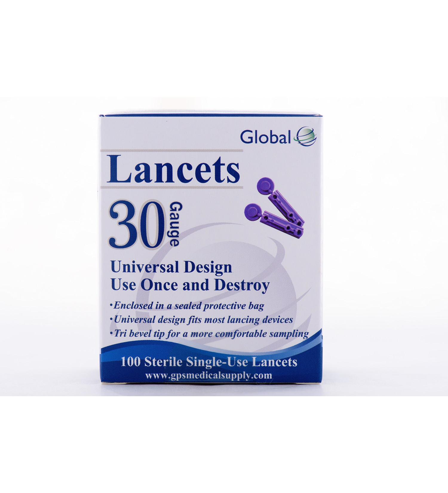 Easy Glide 30g Lancets (100ct) - Smooth & Painless Blood Glucose Testing - Buy Online on GoSupps.com