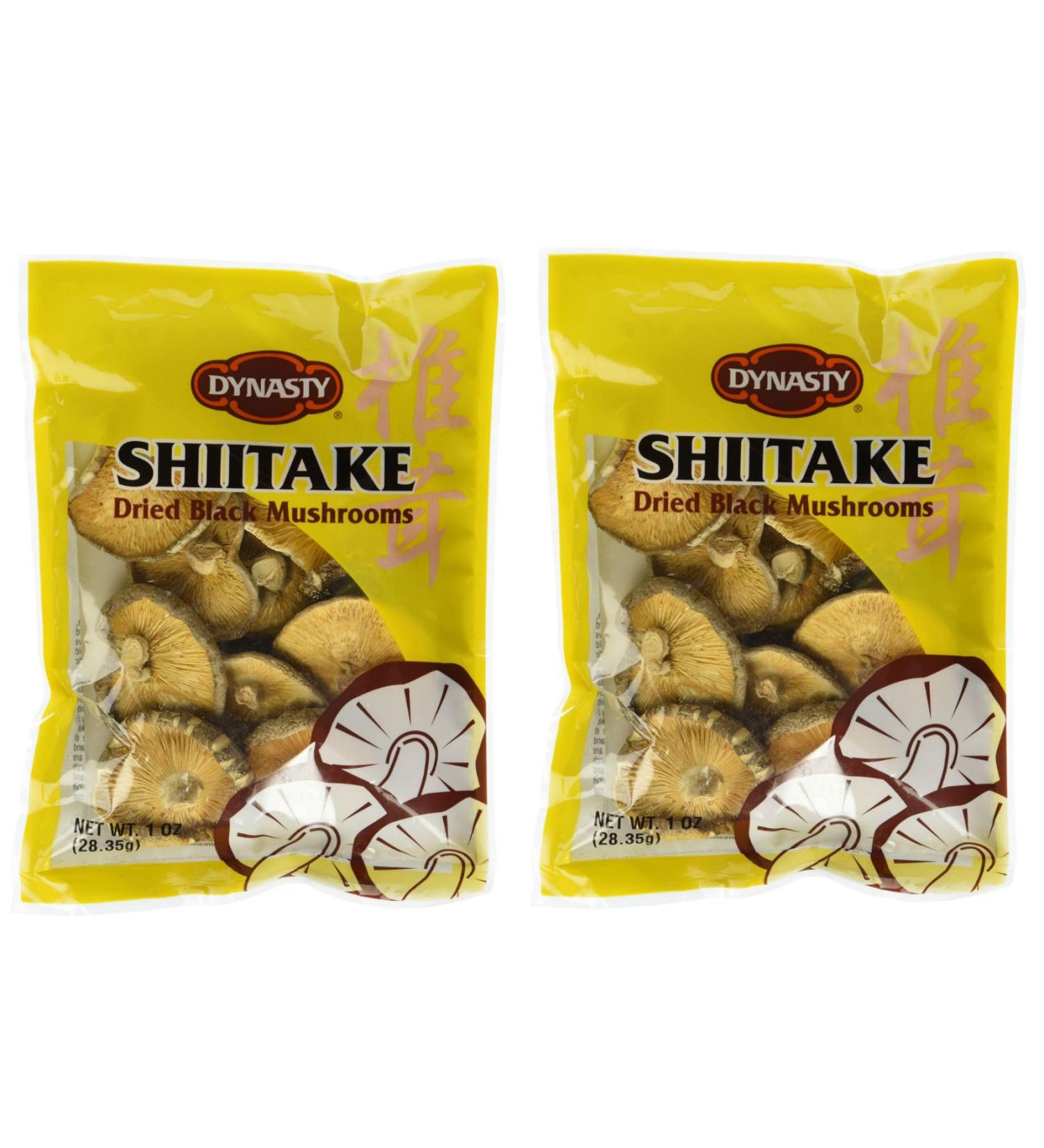 Organic Dynasty Whole Shiitake Mushrooms 1oz (2 Pack) - Premium Quality - Buy Online on GoSupps.com