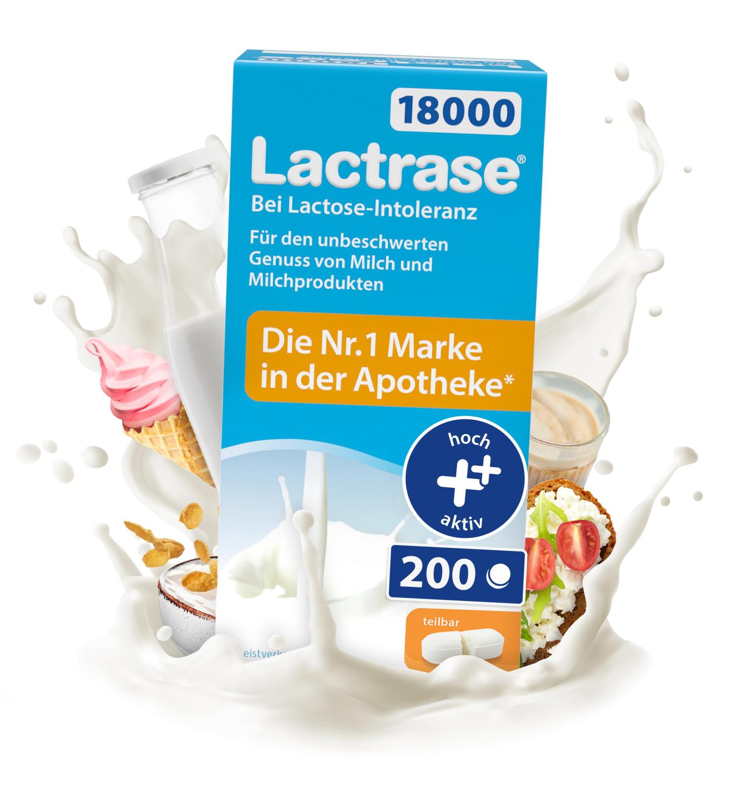 Pro Natura Lactrase 18000 Refill Pack - 200 Lactase Tablets for Lactose Intolerance Relief | Enjoy Milk & Dairy Carefreely - Buy Online on GoSupps.com