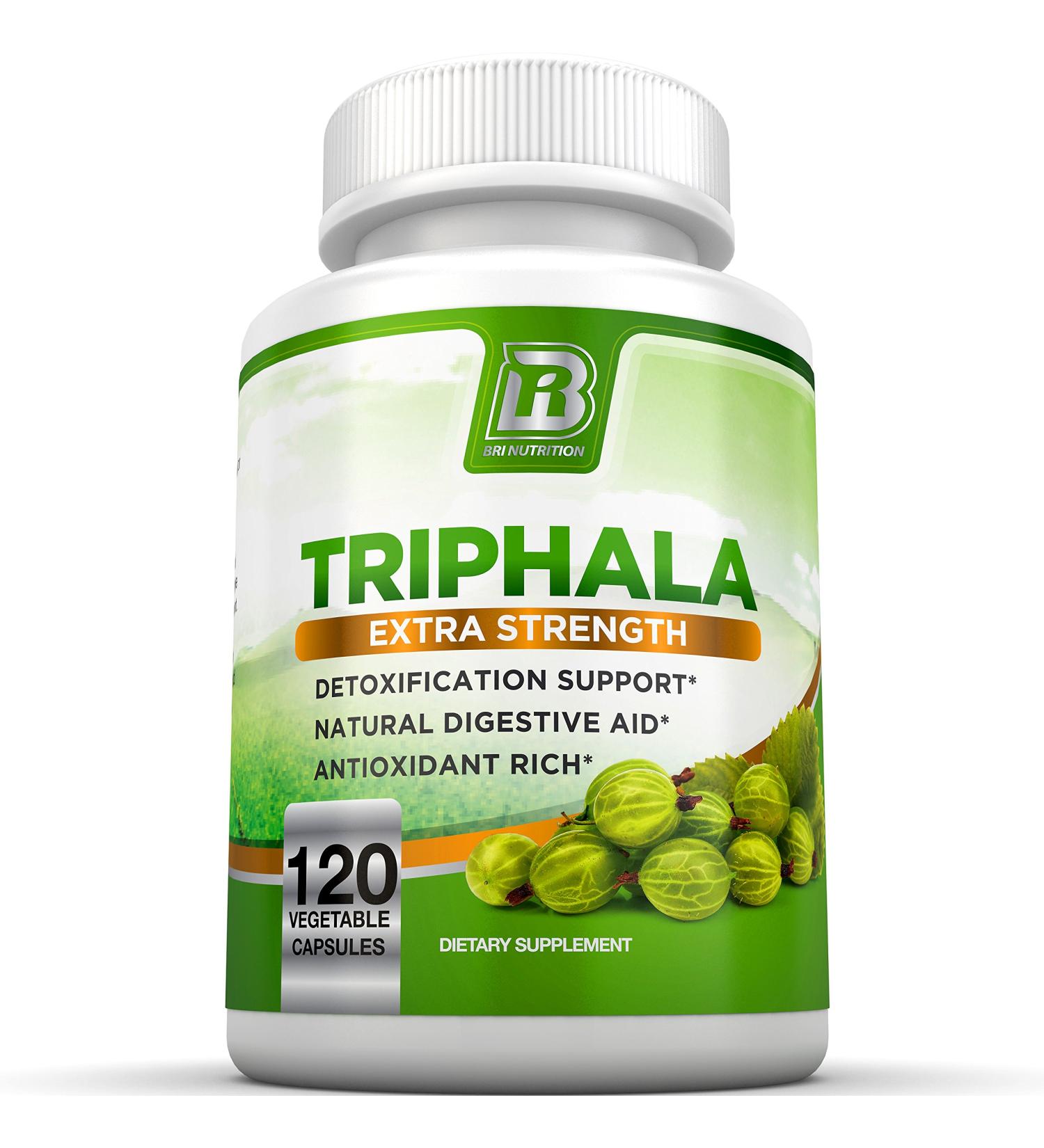 BRI Nutrition Triphala 1000mg - Pure Himalaya Extract - 120 Veggie Capsules - 60 Day Supply - Buy Online on GoSupps.com