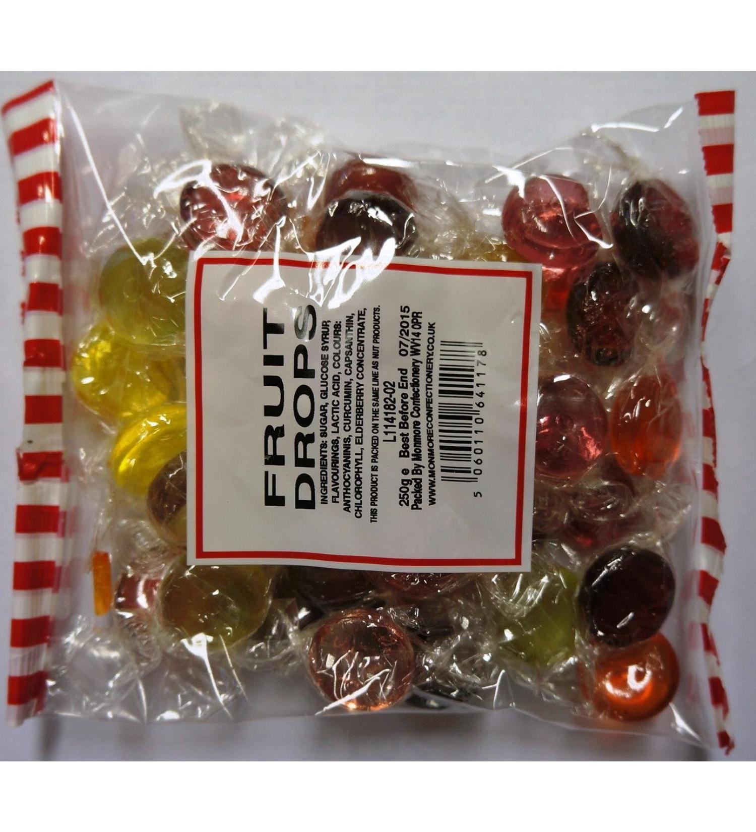 Fruit Drops Individually Wrapped Hard Boiled Sweets 200G Retro Old Fashioned Sweet Bags Assorted Fruity Flavoured Candy