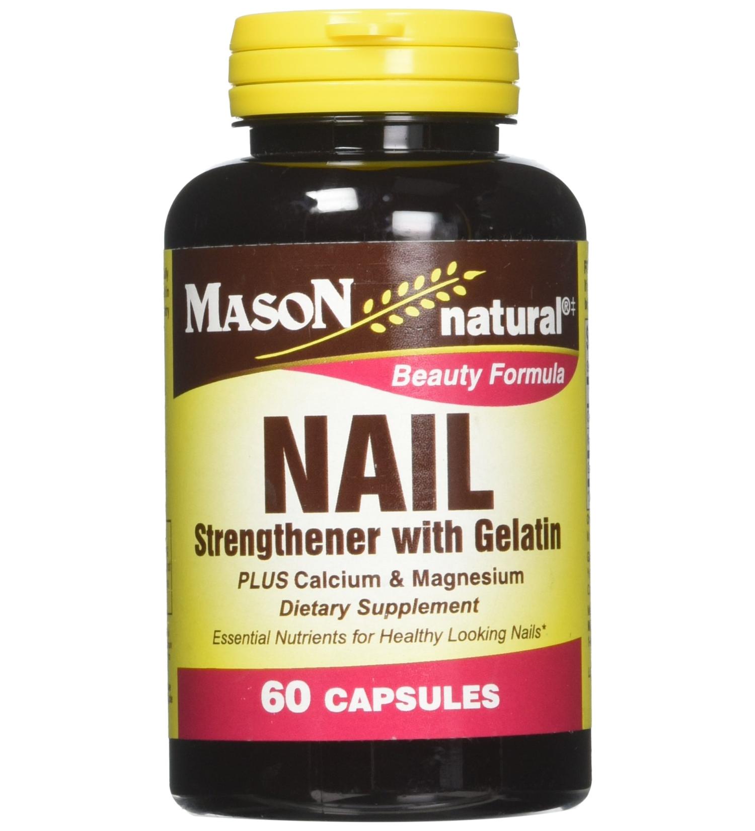 Mason Natural Nail Strengthener with Gelatin - 60 Capsules for Stronger Nails - Buy Online on GoSupps.com