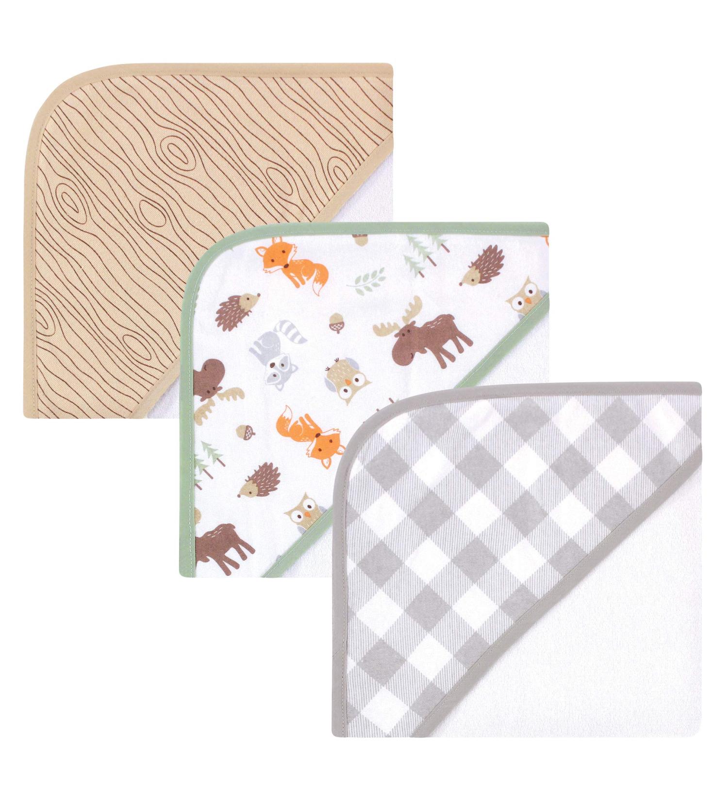 Hudson Baby Unisex Cotton Rich Hooded Towel - Woodland Theme - Buy Online on GoSupps.com