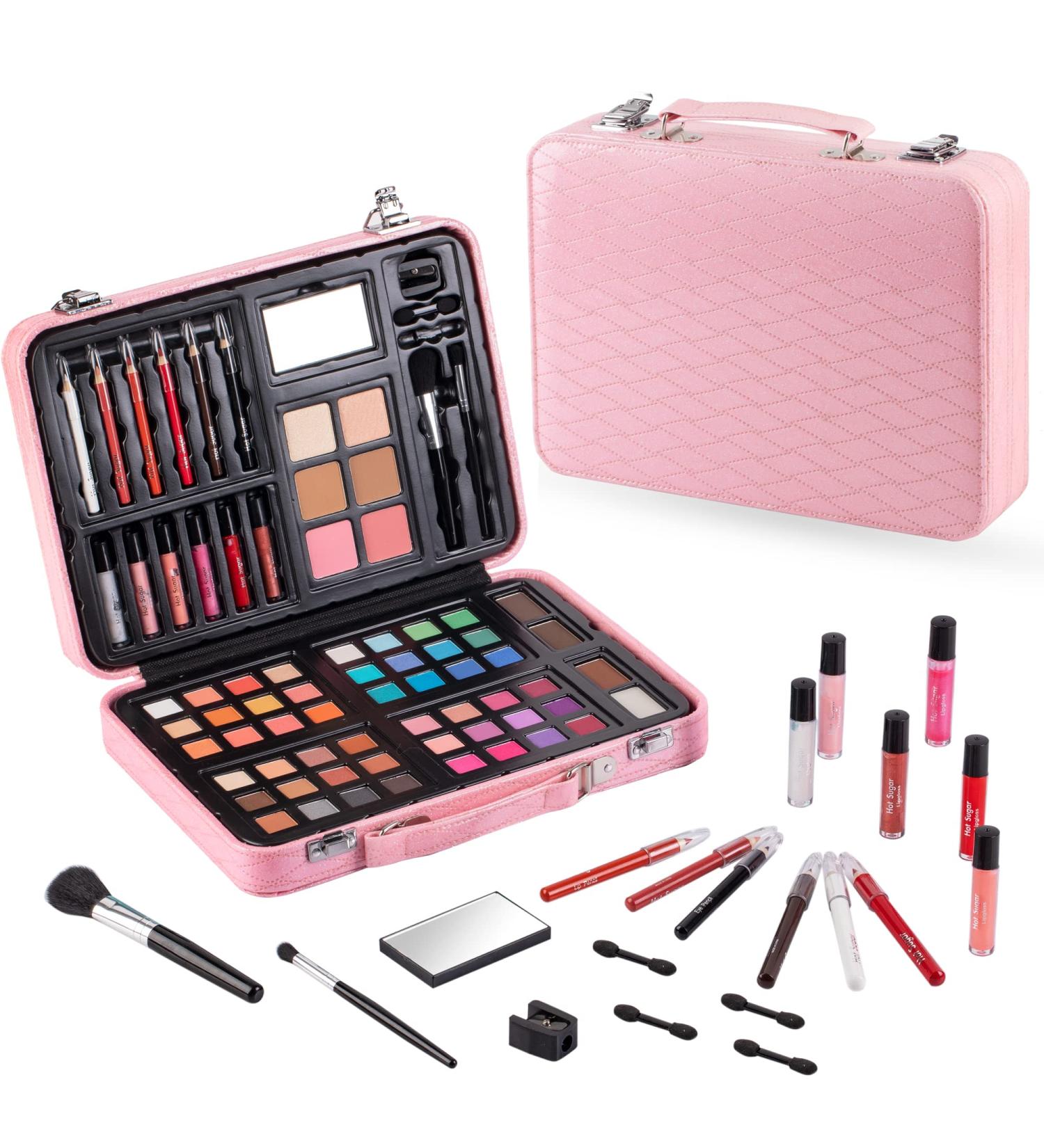 Hot Sugar Makeup Kit for Teens 10-12 - All in One Beginner Cosmetic Gift Set for Girls - Perfect for Birthdays & Christmas - Pink Argyle - Buy Online on GoSupps.com