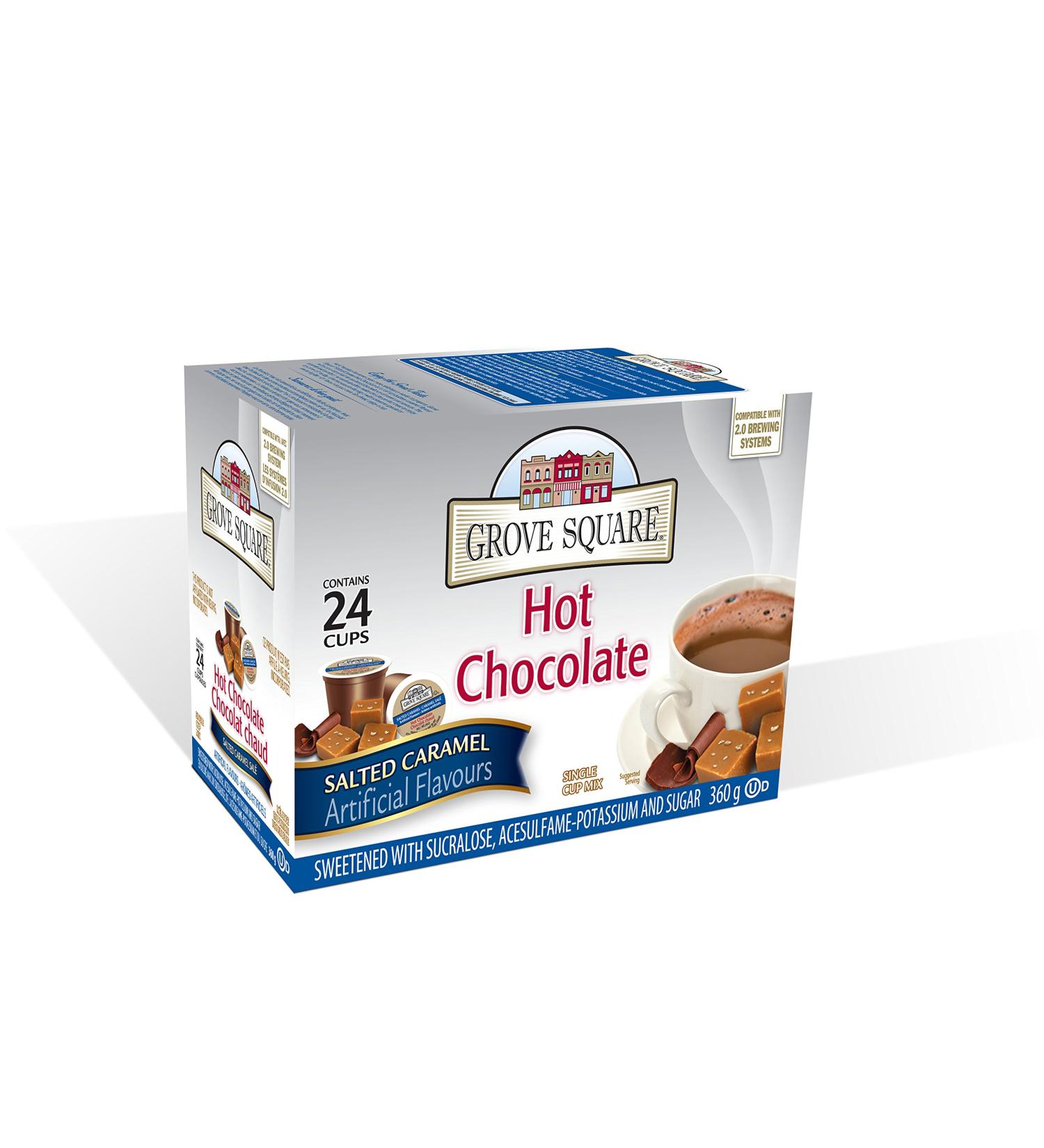 Grove Square Hot Chocolate Mix Salted Caramel 24 Single Serve Cups 24 Count (Pack of 1) - Buy Online on GoSupps.com
