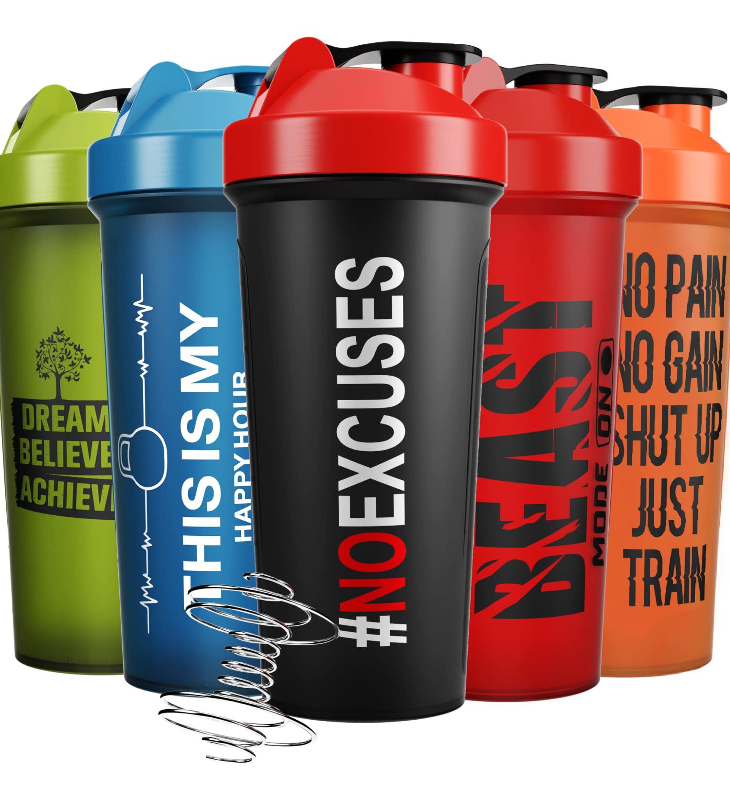 JEELA SPORTS Protein Shaker Bottles 5 Pack - 24 Oz - Buy Online on GoSupps.com