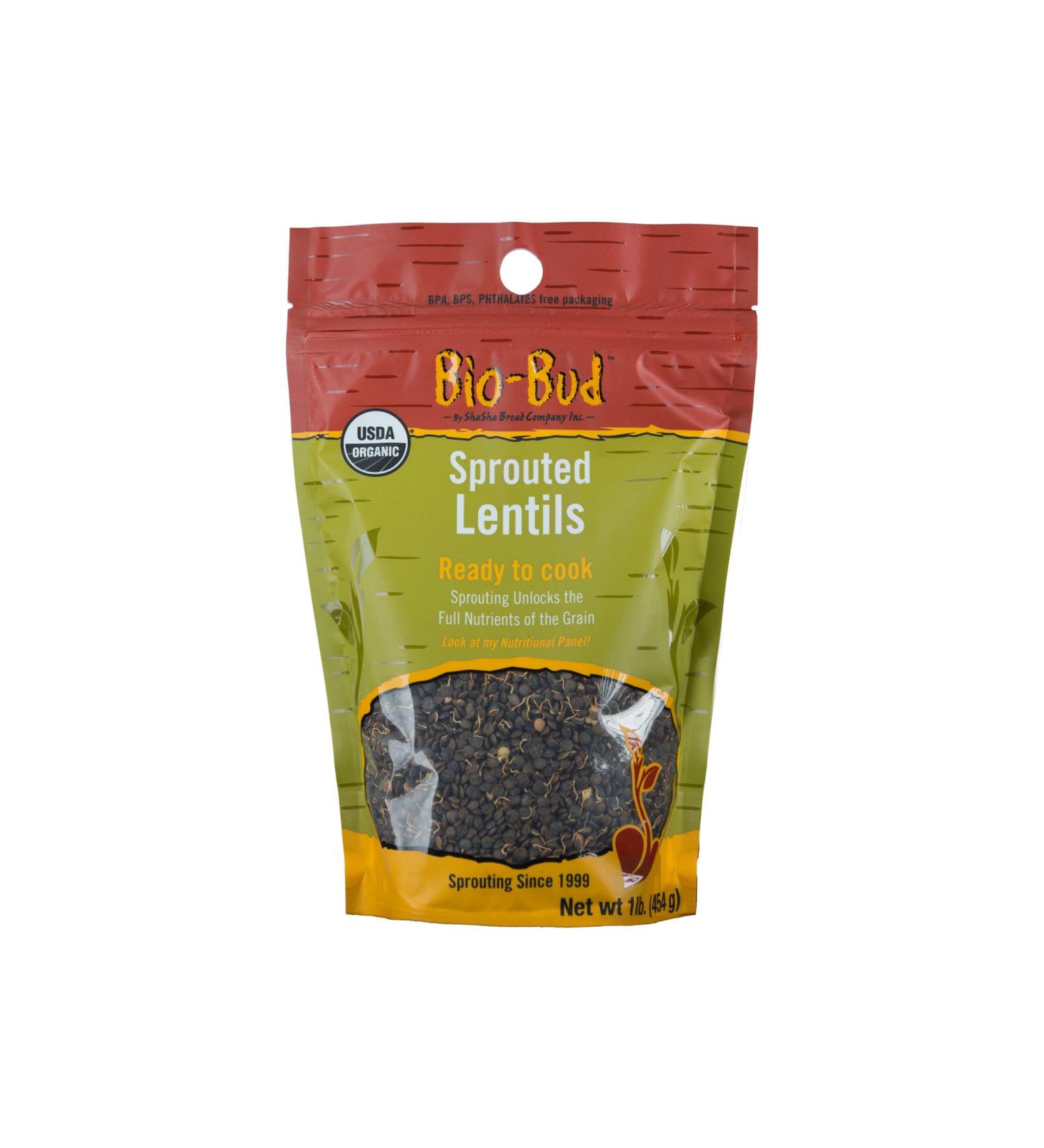 Buy ShaSha Organic Sprouted Bio-Buds Lentils 16oz | Nutrient-Rich Superfood - Buy Online on GoSupps.com