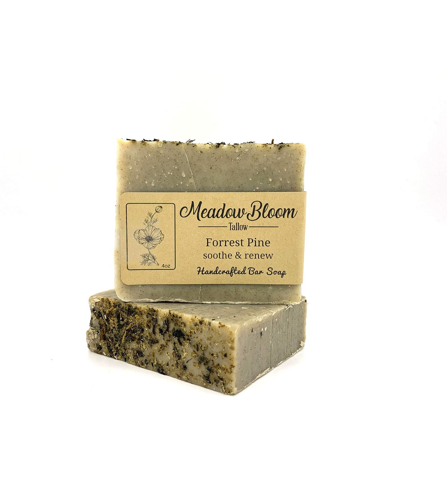 Hunter Cattle Co. Est'd 2004 HC Meadow Bloom Tallow Bar Soap - Forrest Pine 2 Pack | 100% Grass Fed Tallow Handmade Soap for Face and Body - Buy Online on GoSupps.com