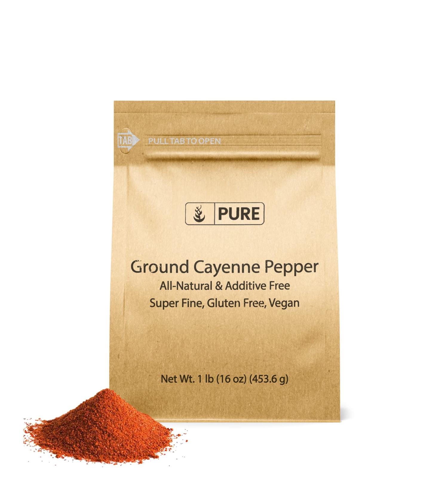 Pure Ground Cayenne Pepper (1 lb) - Spicy Flavor for Sauces, Dry Rubs, & Hot Sauces - Buy Online on GoSupps.com