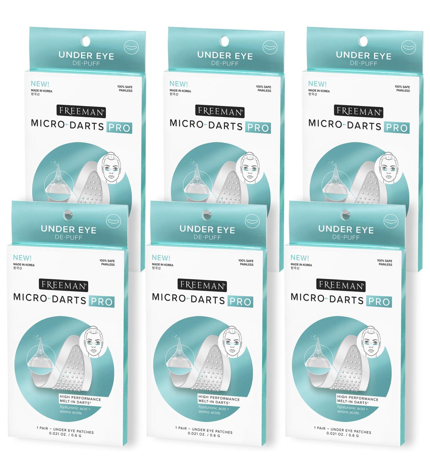 Freeman Beauty Micro-darts for Smooth Lines & Wrinkle Reduction + Hyaluronic Acid & Peptides Under Eye 6 count - Pack of 1 - Buy Online on GoSupps.com