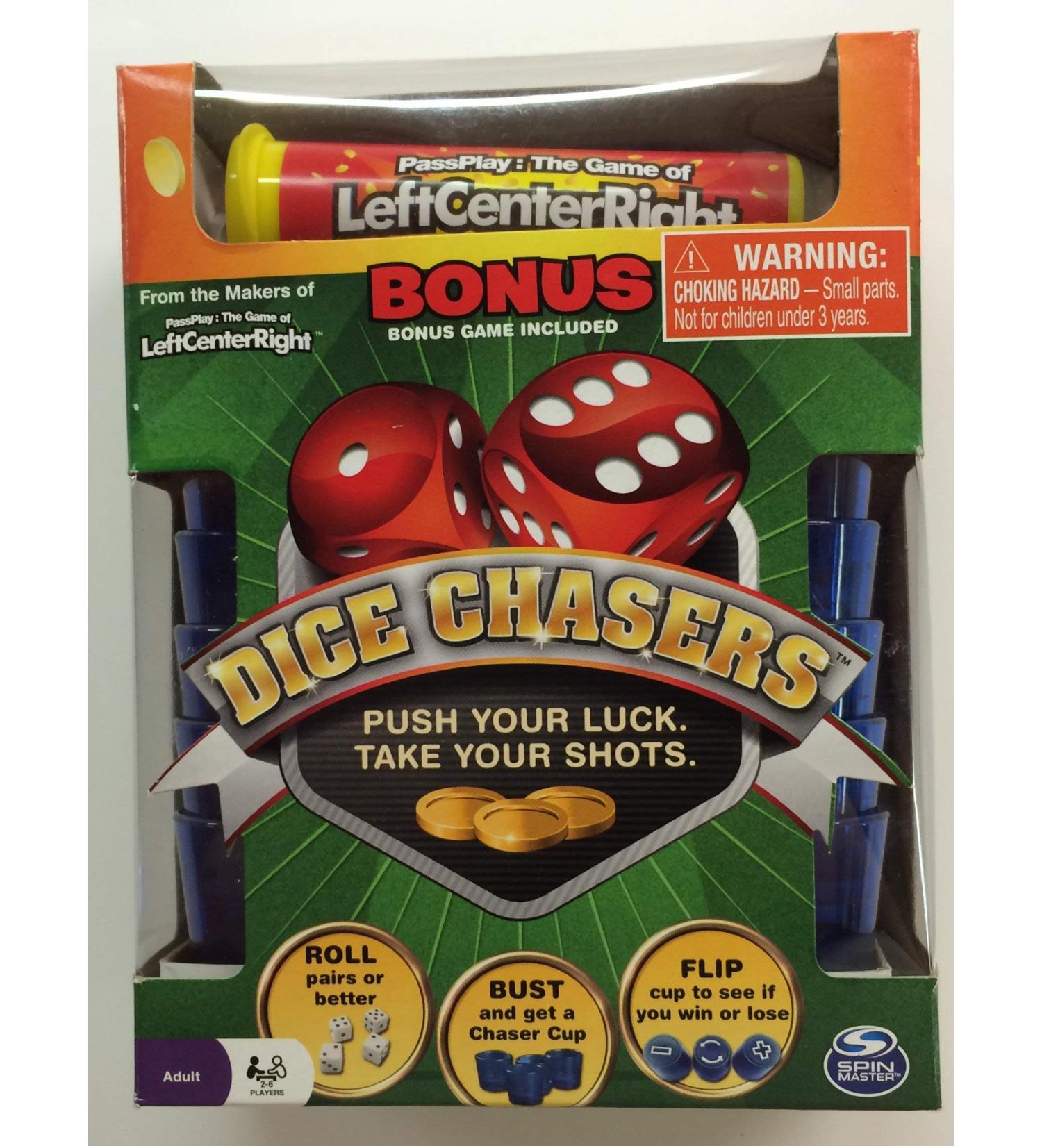 Spin Master Dice Chasers with Bonus Left Center Right Game
