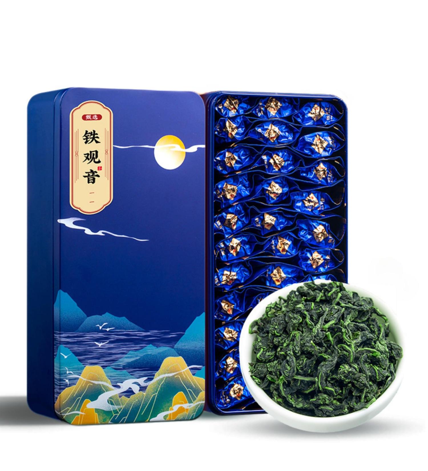 HQZM Premium Anxi Tie Guan Yin Oolong Tea Strong Aroma 256g Individual Vacuum Packaging - Buy Online on GoSupps.com