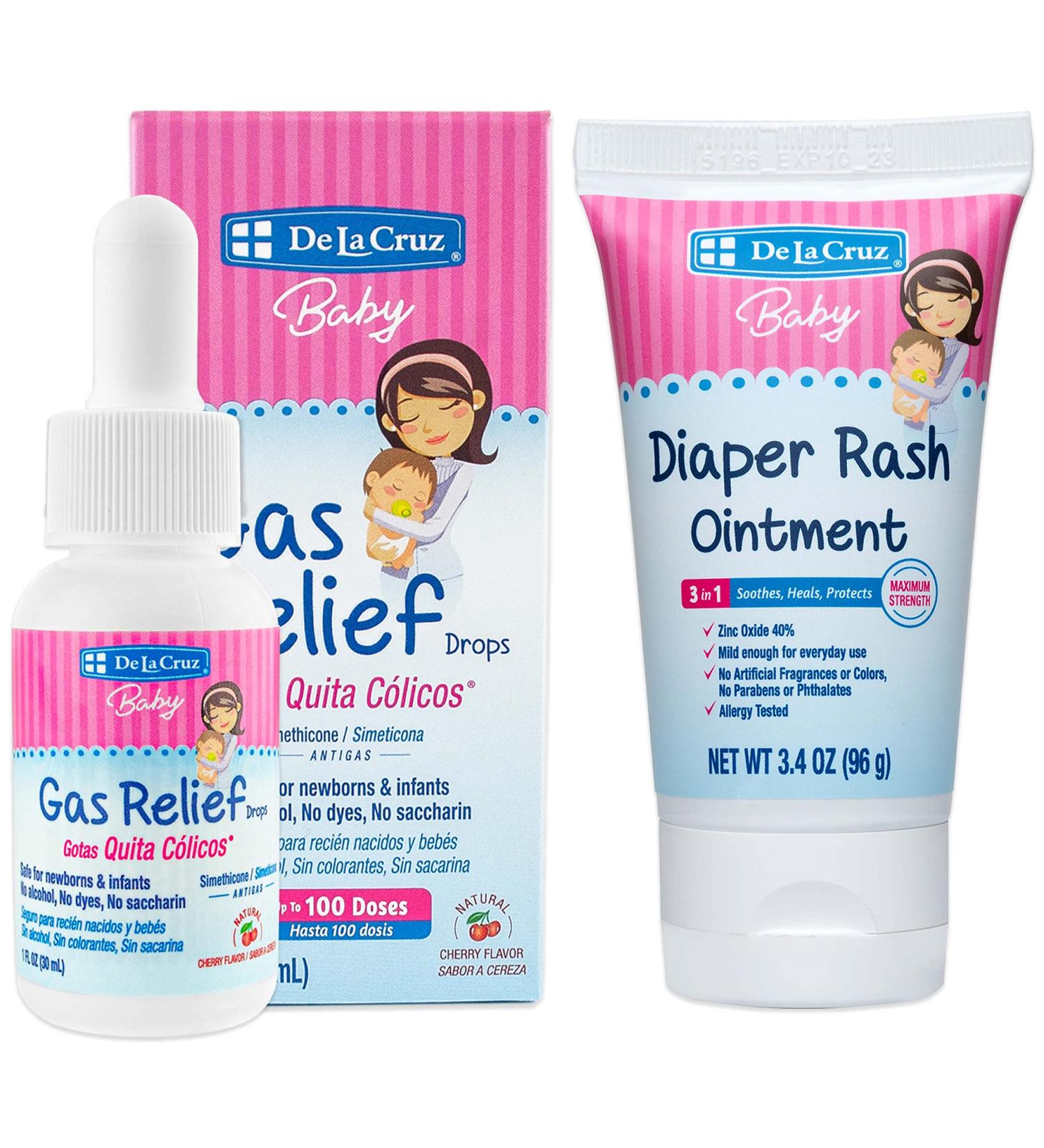De La Cruz Gas Drops and Diaper Rash Cream Bundle for Babies | Fast Relief - Buy Online on GoSupps.com