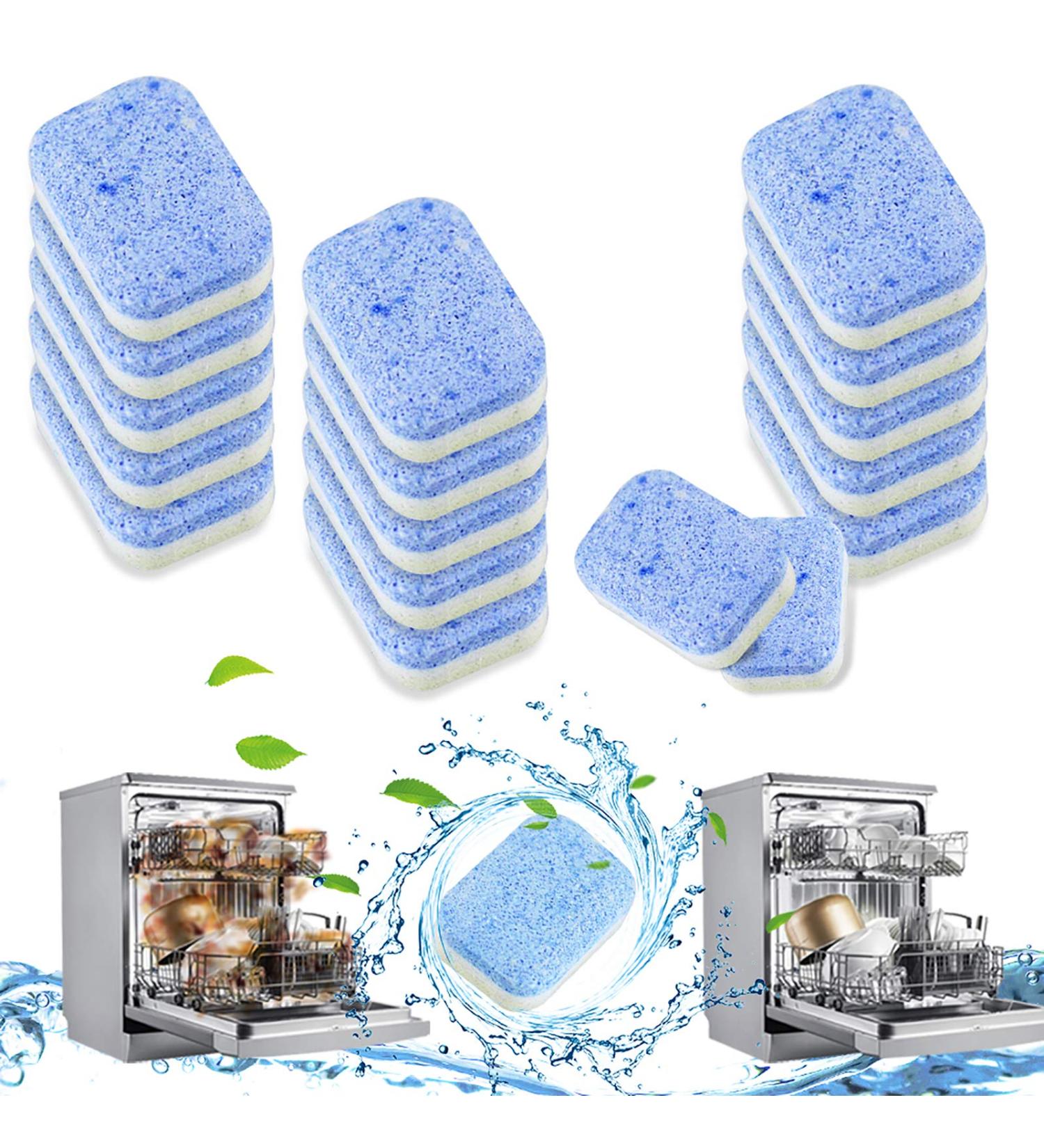16 Tablet Dishwasher Cleaner: Deodorizer & Descaler for Kitchen Efficiency - Buy Online on GoSupps.com