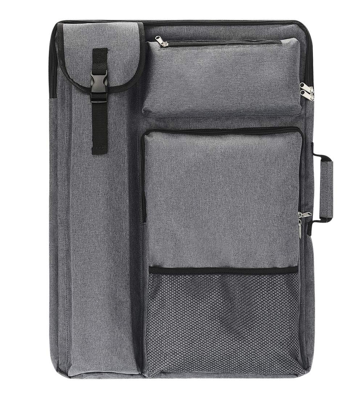 In.DI&IN.WE Large Art Portfolio Case 18x24 - Grey | Art Bag for Supplies, Artwork, Poster Board, Drawing | Display Screen Carrying & Traveling Case - Buy Online on GoSupps.com
