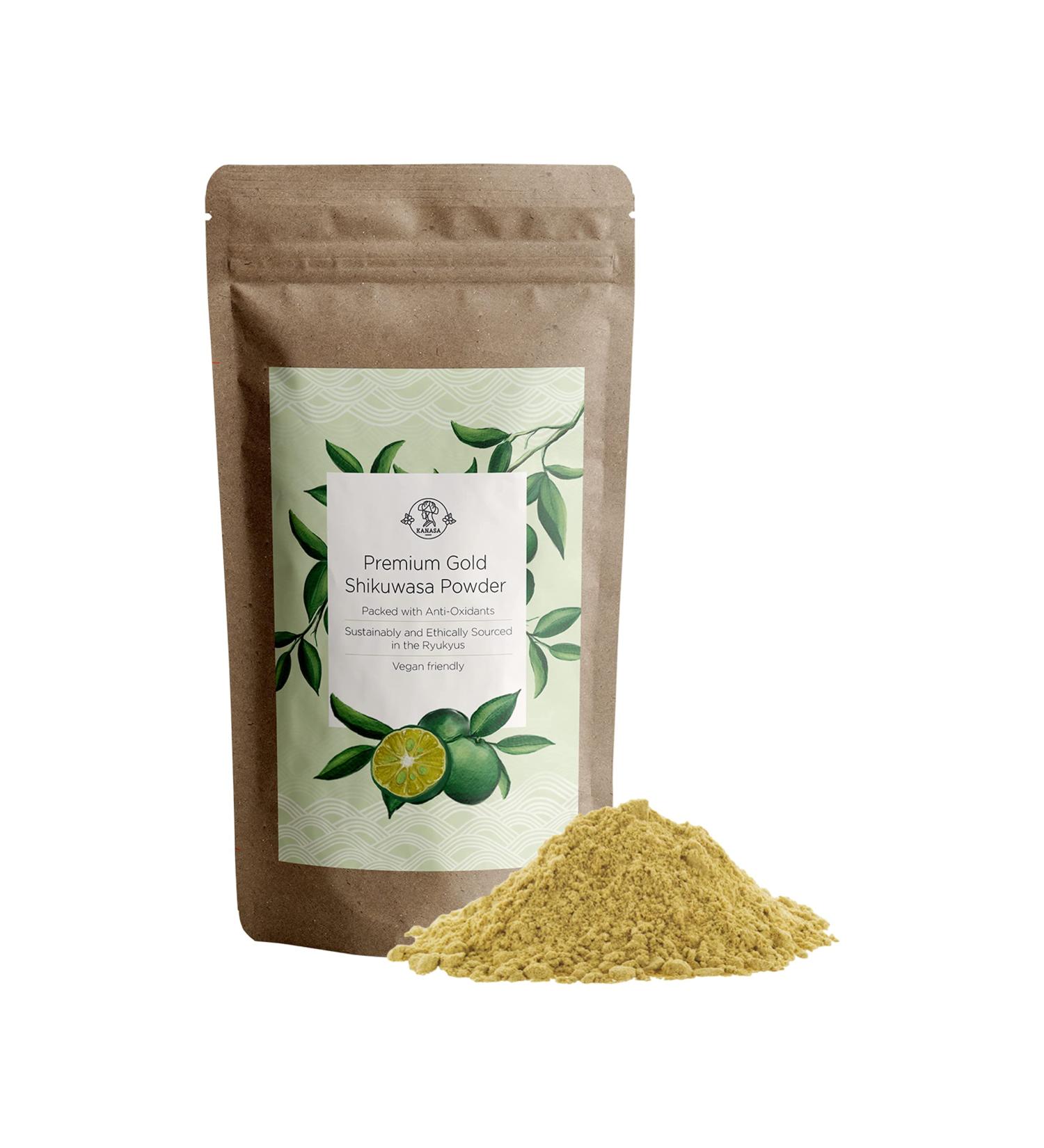 Kanasa Premium Gold Shikuwasa Powder with Nobiletin, Vitamin C & Bioflavonoids - Vegan & GMO Free - Buy Online on GoSupps.com