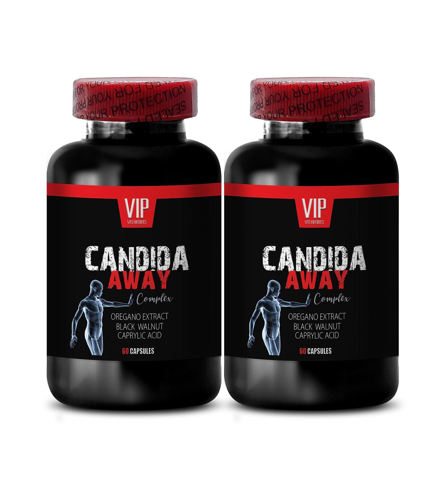 Caprylic Acid oregano seeds - CANDIDA AWAY COMPLEX - wormwood vitamin gut flora supplement aloe vera leaf powder organic oregano oil capsules organic super strength wormwood herb - 2 Bot 120Caps - Buy Online on GoSupps.com