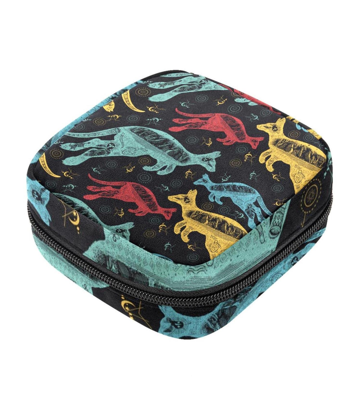 Stylish Australia Kangaroo Menstruation Pad Bag with Zipper | Women's Tampon & Napkin Storage | Perfect for Girls - Buy Online on GoSupps.com