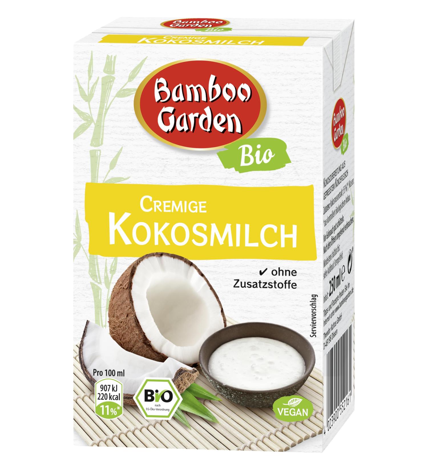 Bamboo Garden Organic Coconut Milk 250 ml (packaging design may vary) 250 ml (1 pack)