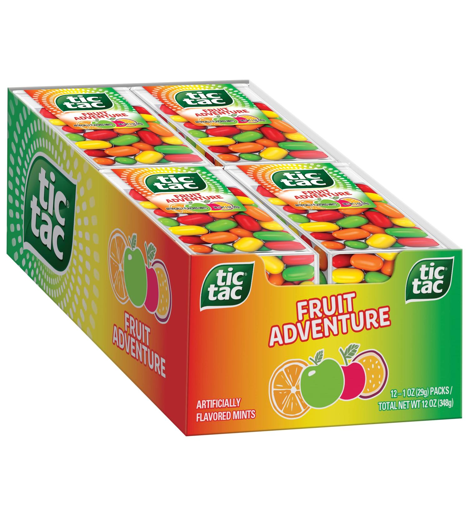 Tic Tac Fruit Adventure Mints 1 oz 12 Count - Perfect Halloween Party Favors - Buy Online on GoSupps.com
