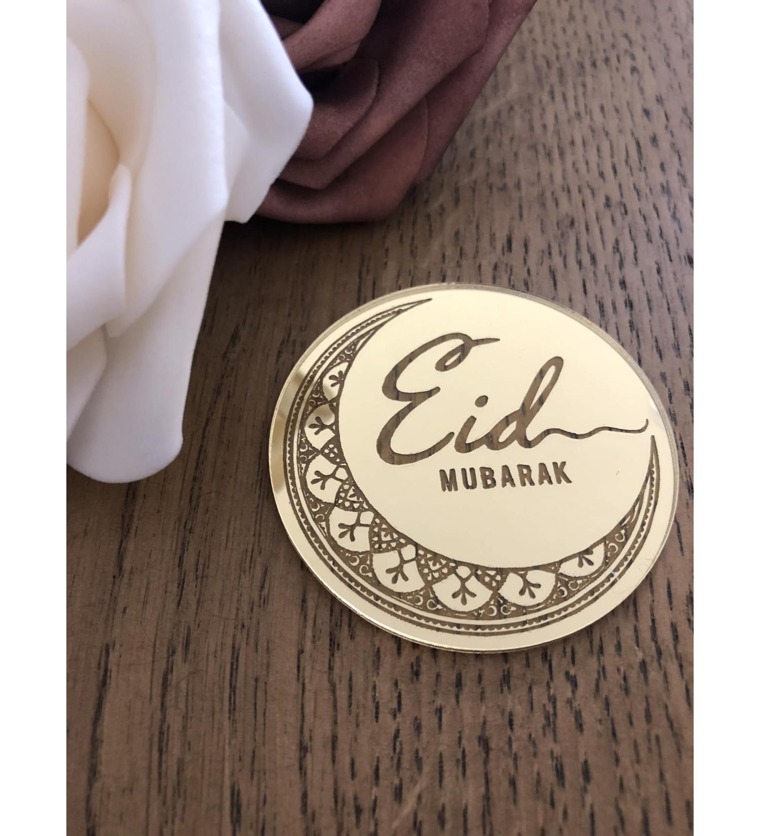 6 Eid Mubarak Cupcake Disc Toppers Gold Eid Cupcake Discs Eid Cupcake Toppers Eid Gift Tags Hamper Tags Eid Gift Charms Eid Decorations. - Buy Online on GoSupps.com