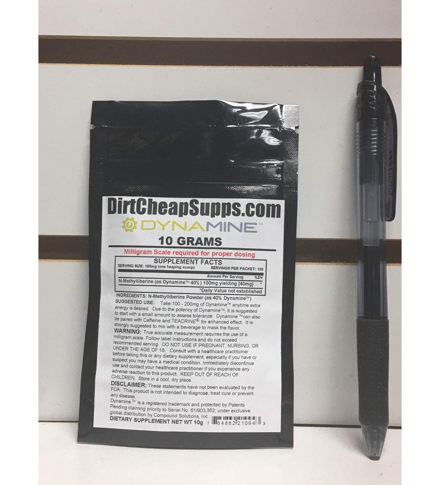 Dynamine (N-Methylliberine) Powder 10g. Scoop Included.