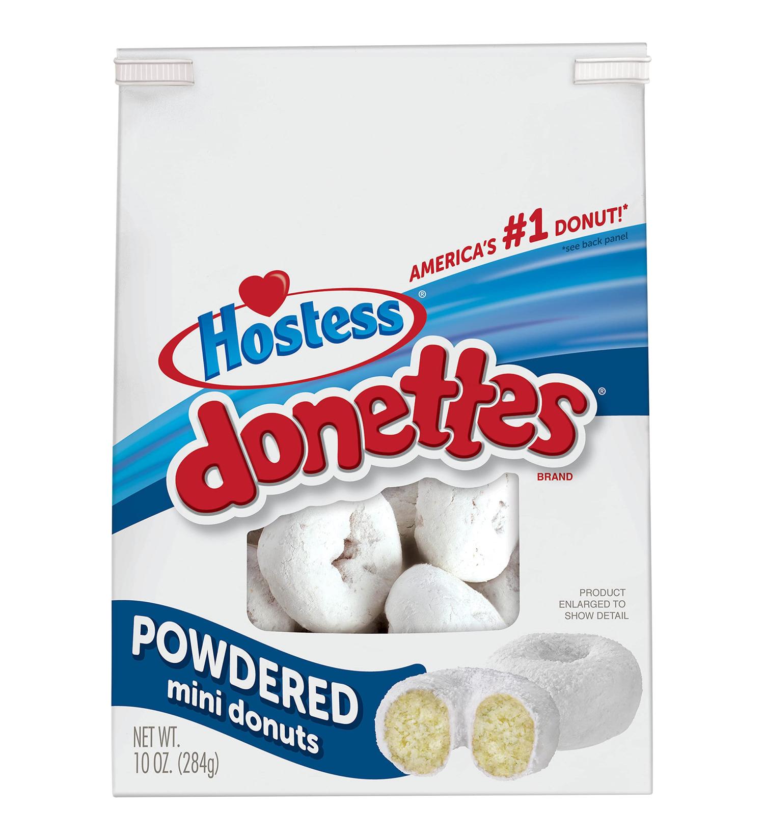 Hostess Donettes Powdered Mini Donuts 10.5oz - Pack of 6 | Delicious Snack Treat - Buy Online on GoSupps.com
