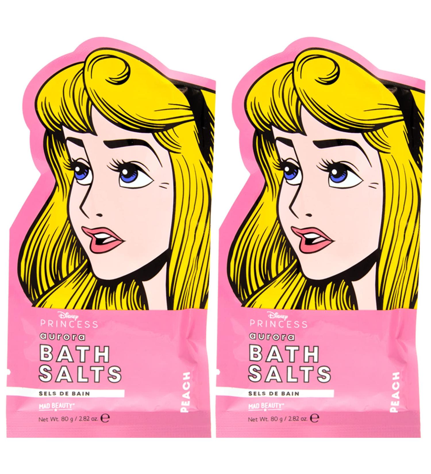 MAD Beauty Disney Pop Princess Aurora Bath Salts - 2 Packs 2.82 oz Peach | Royal Spa Skincare Soak Gifts for Girls - Buy Online on GoSupps.com