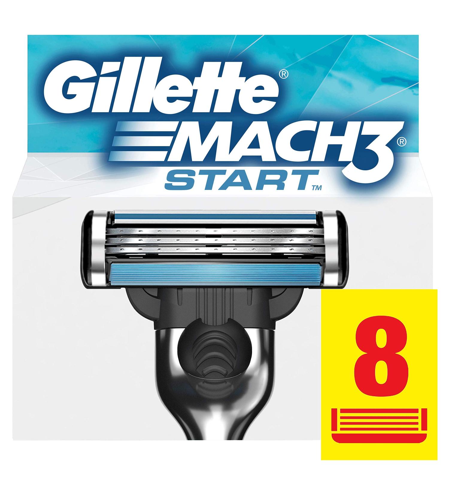 Gillette Mach 3 Start Replacement Safety Razor - 8 Pack | Premium Shaving Solution for a Smooth Experience - Buy Online on GoSupps.com