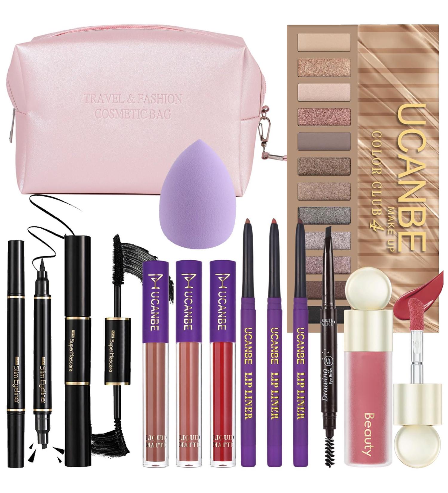 UCANE All-In-One Makeup Set for Women | Naked Eyeshadow Lipsticks Mascara & More - Perfect Beauty Gift Kit for Teens - Buy Online on GoSupps.com