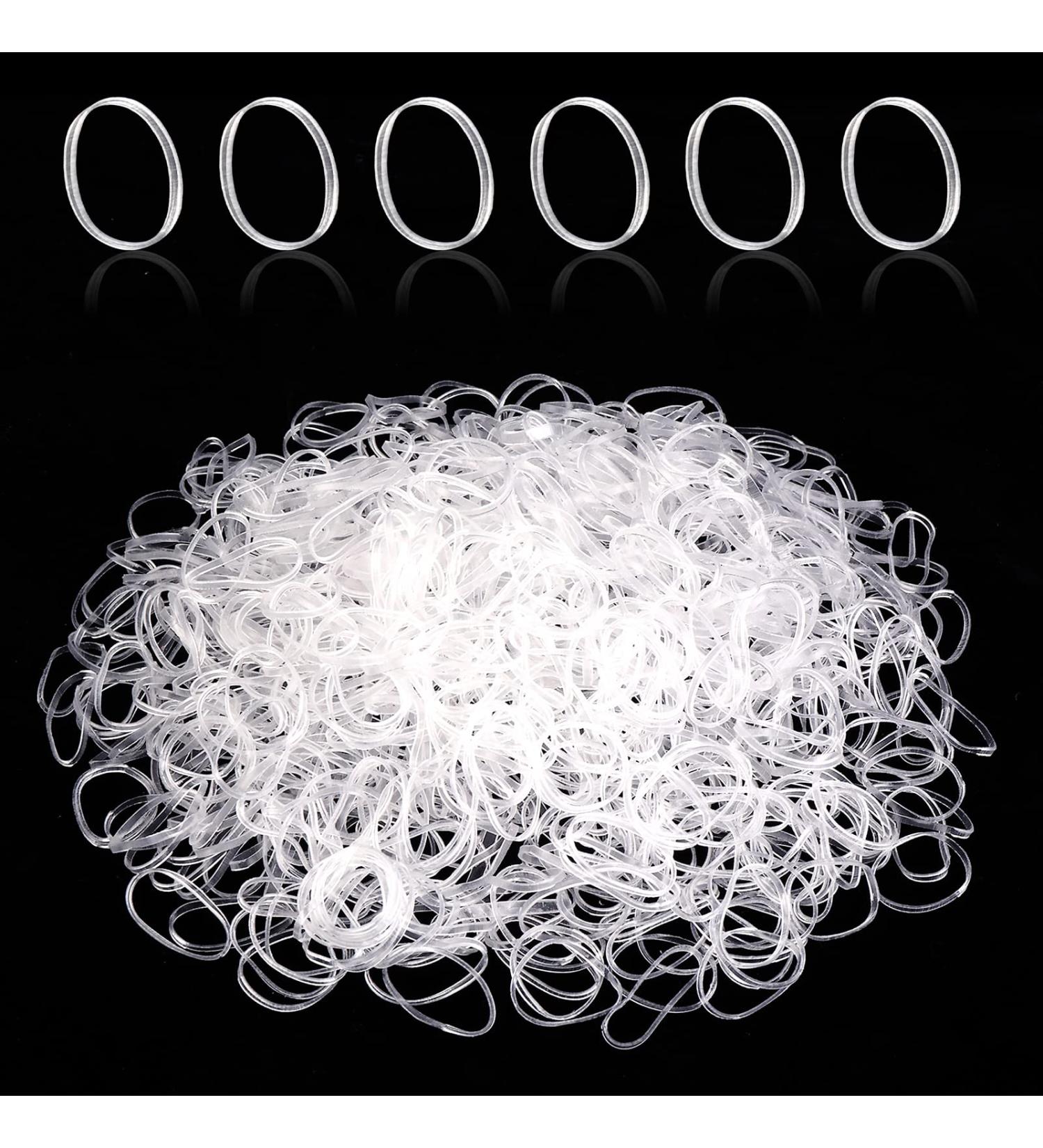 Clear Elastic Hair Bands 2500PCS - Premium Mini Rubber Bands for Girls, Toddler, Kids, Baby - Wedding Hairstyle Tool - Buy Online on GoSupps.com