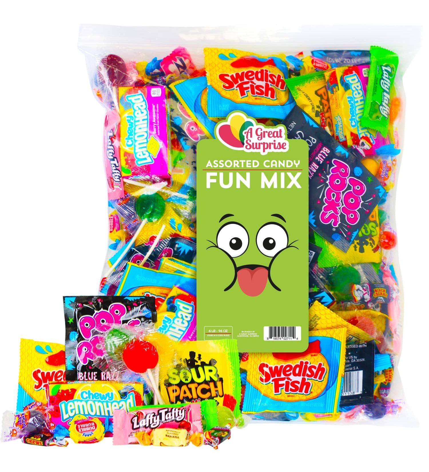 6 lbs Assorted Candy Variety Pack - Individually Wrapped Fun Size Candies for Pinata Stuffers & Party Mix | Bulk Bag Candy - Buy Online on GoSupps.com