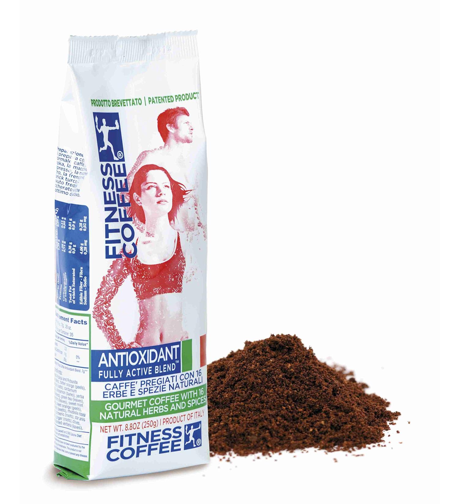 Fitness coffee antioxidant Ground Coffee with Herbs and Spices 250 g - Buy Online on GoSupps.com