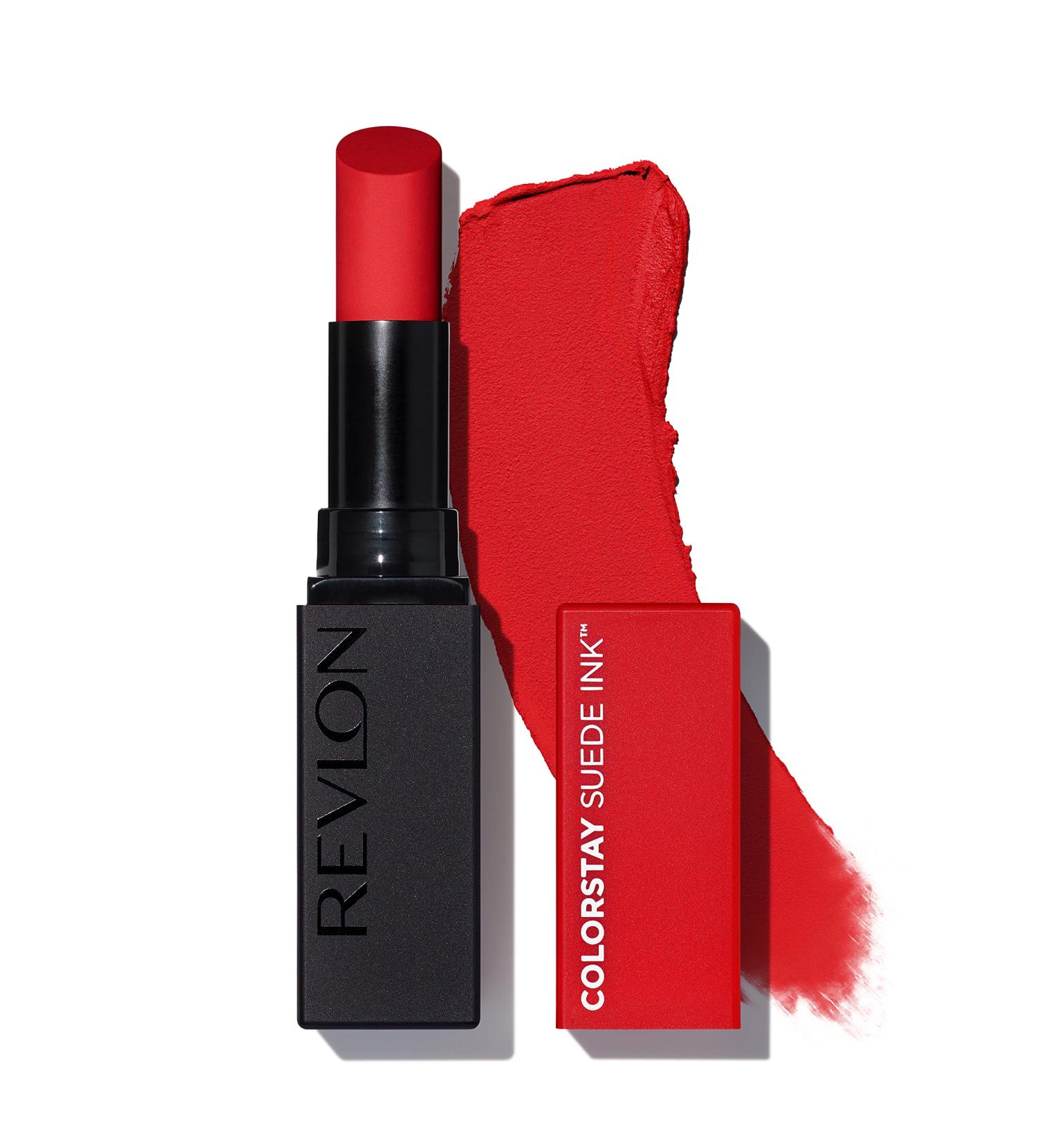 REVLON ColorStay Suede Ink Lipstick | Waterproof, Smudgeproof Matte Color | Infused with Vitamin E and Built-in Primer | 015 Lip Boom (Pack of 1) - Buy Online on GoSupps.com