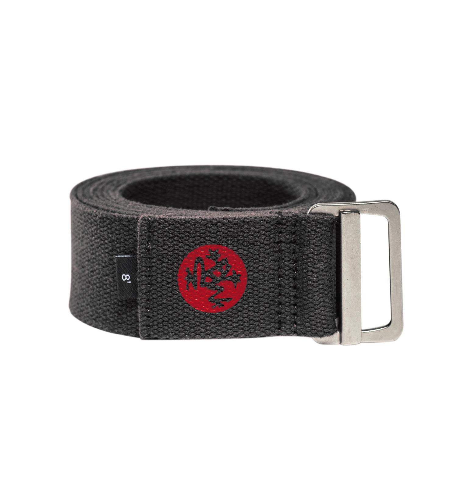 Manduka Align Yoga Strap - Lightweight Cotton Support | Slip-Free Design | 1.75 Wide | Various Sizes & Colors - Thunder Grey | 8 Feet - Buy Online on GoSupps.com