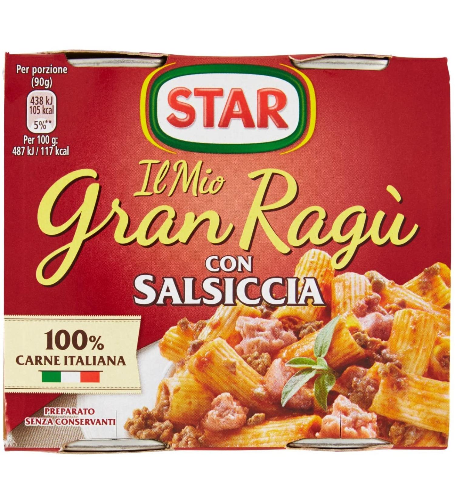  Star Star 4X My Gran Ragu Salsiccia Sauce Tomate 2X 180g avec Saucisse - Buy Online on GoSupps.com