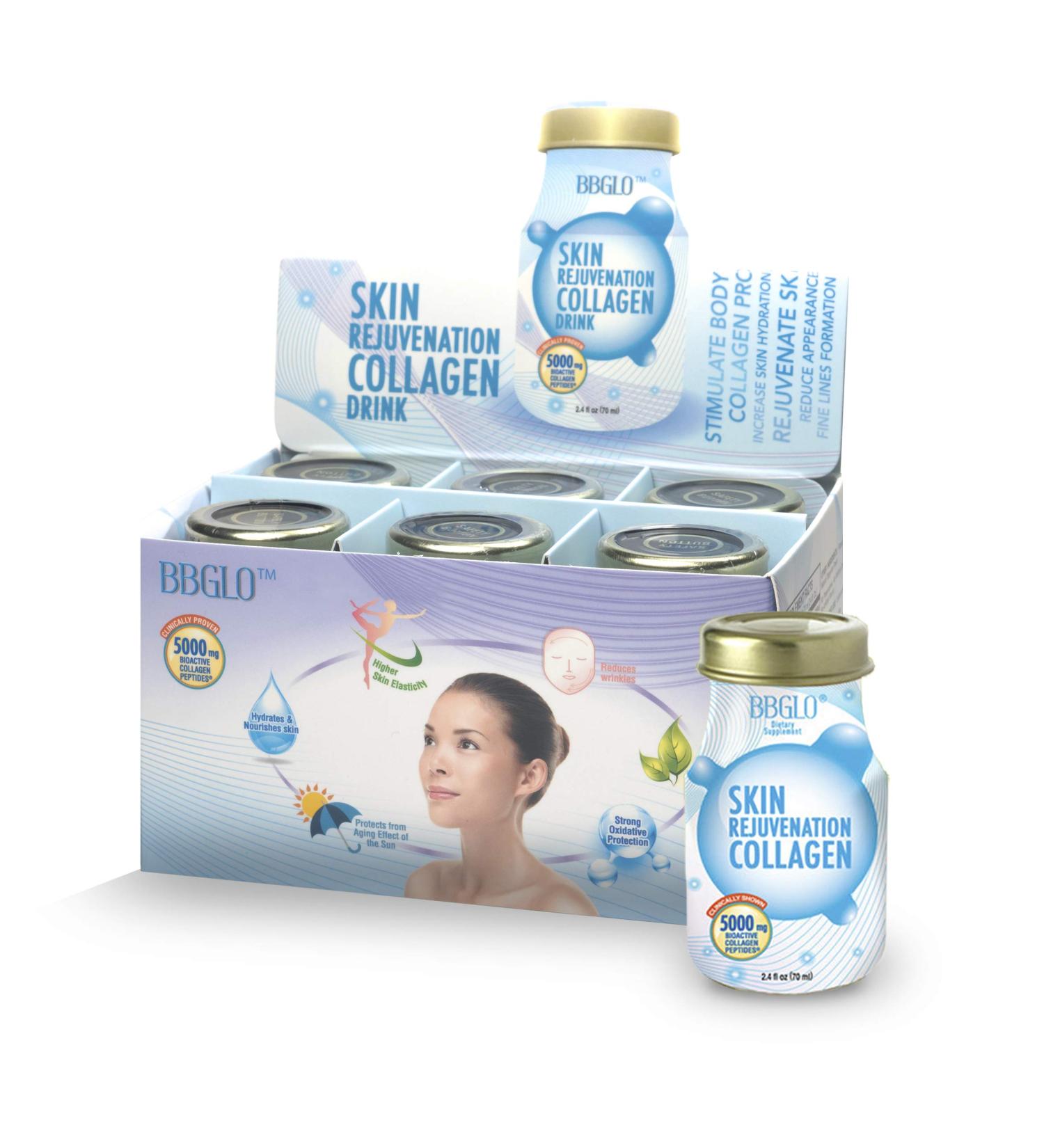 BBGLO Skin Rejuvenation Collagen Drink - Anti Aging Complex 2.4 fl. Oz (Pack of 6 Bottles Original) 2.4 Fl Oz (Pack of 6) Original - Buy Online on GoSupps.com