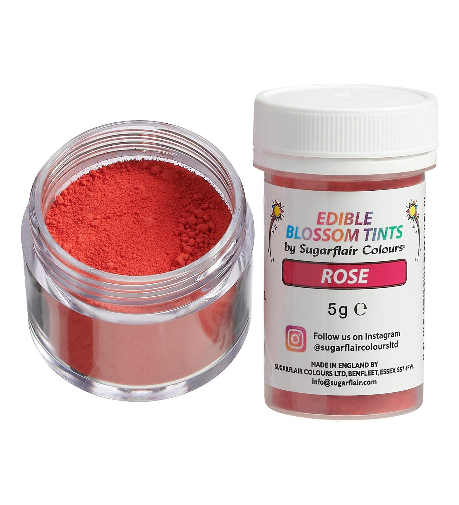 Sugarflair Rose Food Colouring Powder Dust Use on Cake Surfaces Decorations or Colour Sugarpaste Fondant Icing Chocolate Buttercream Royal Icing Macarons and More! - 5g