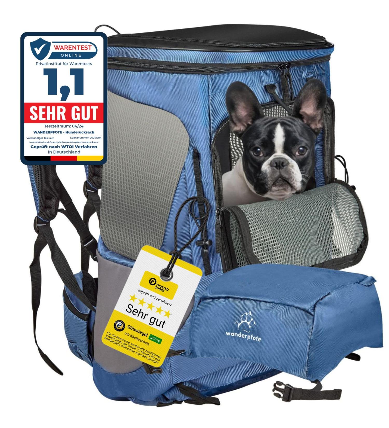 Premium Hiking Paw Trekking Backpack - Size M Blue | Adjustable System Up to 10kg Capacity for Optimal Hiking Experience - Buy Online on GoSupps.com