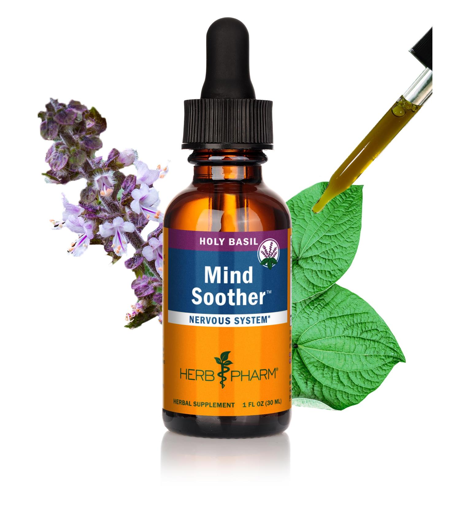 Herb Pharm Anxiety Soother Liquid Herbal Formula with Kava Extract and Holy Basil Essential Oil for Mild and Occasional Anxiety Support* - 1 Ounce - Buy Online on GoSupps.com