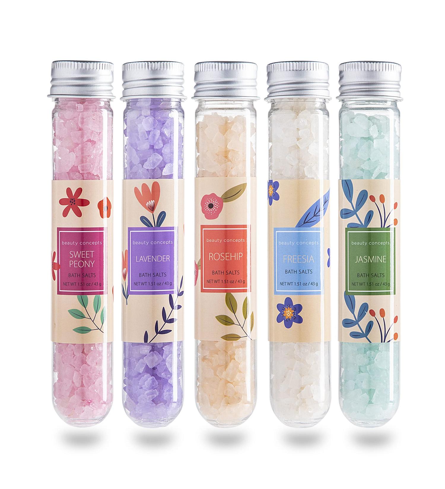 B.C. Beauty Concepts Aromatherapy Bath Salts - 5 Pack Epsom Salts for Relaxing Spa Bath (Floral Scent) - Buy Online on GoSupps.com