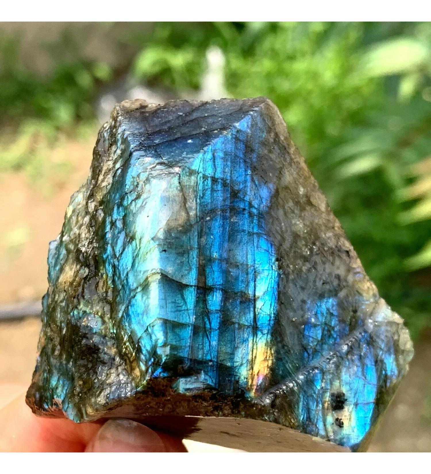 Natural and Beautiful Labrador Crystal raw Stone Rough Aura Suitable for Home Raw Stones and Minerals (Size : 80-90g) Home Goods (Size : 80-90g) - Buy Online on GoSupps.com