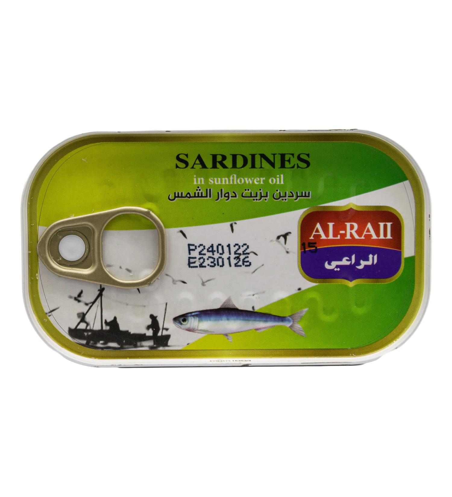 Al Raii sardines in vegetable oil 125 g vegetable oil natural - Buy Online on GoSupps.com