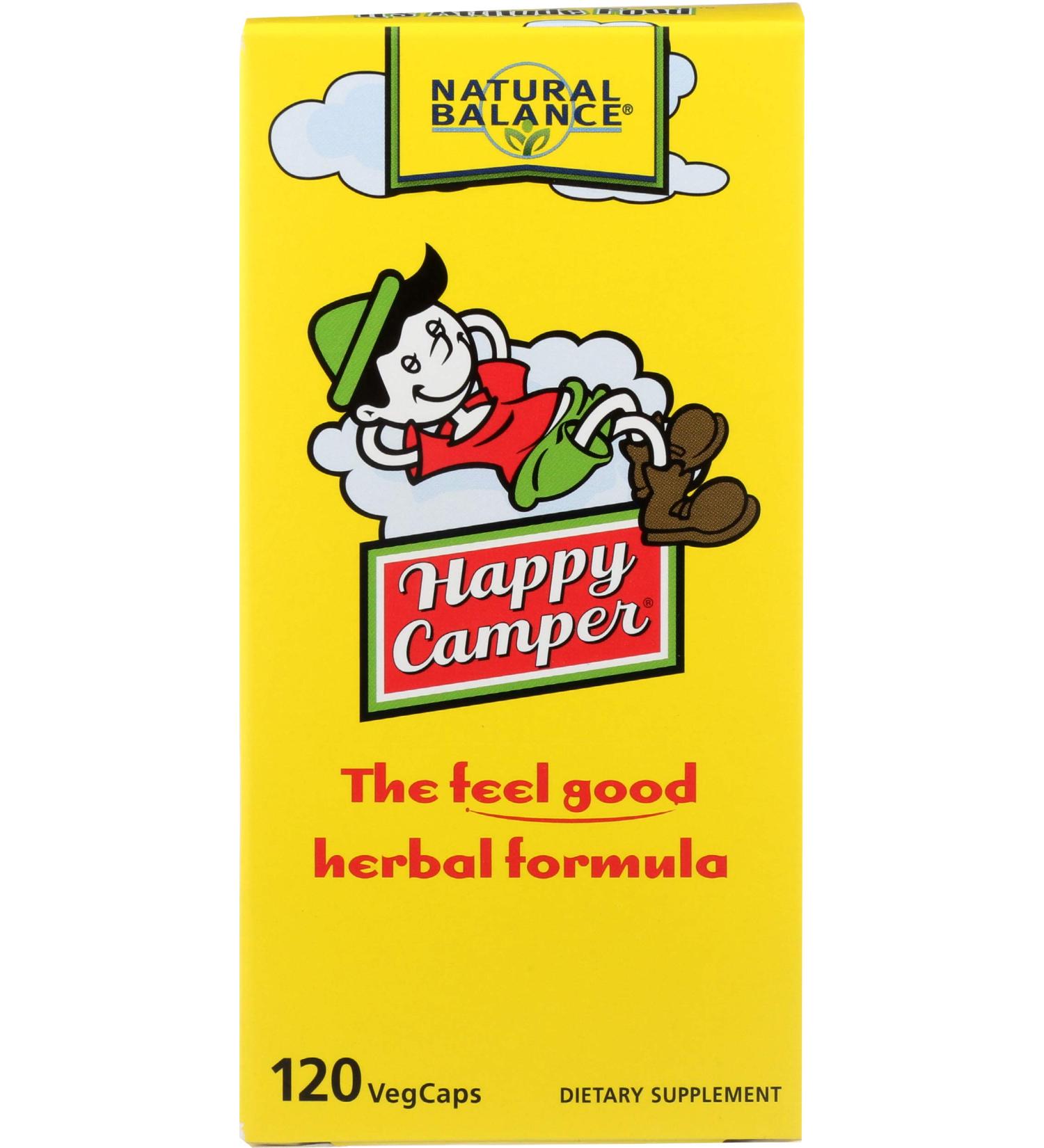 Happy Camper Natural Balance 120 VCaps - Natural Mood & Stress Support - Buy Online on GoSupps.com