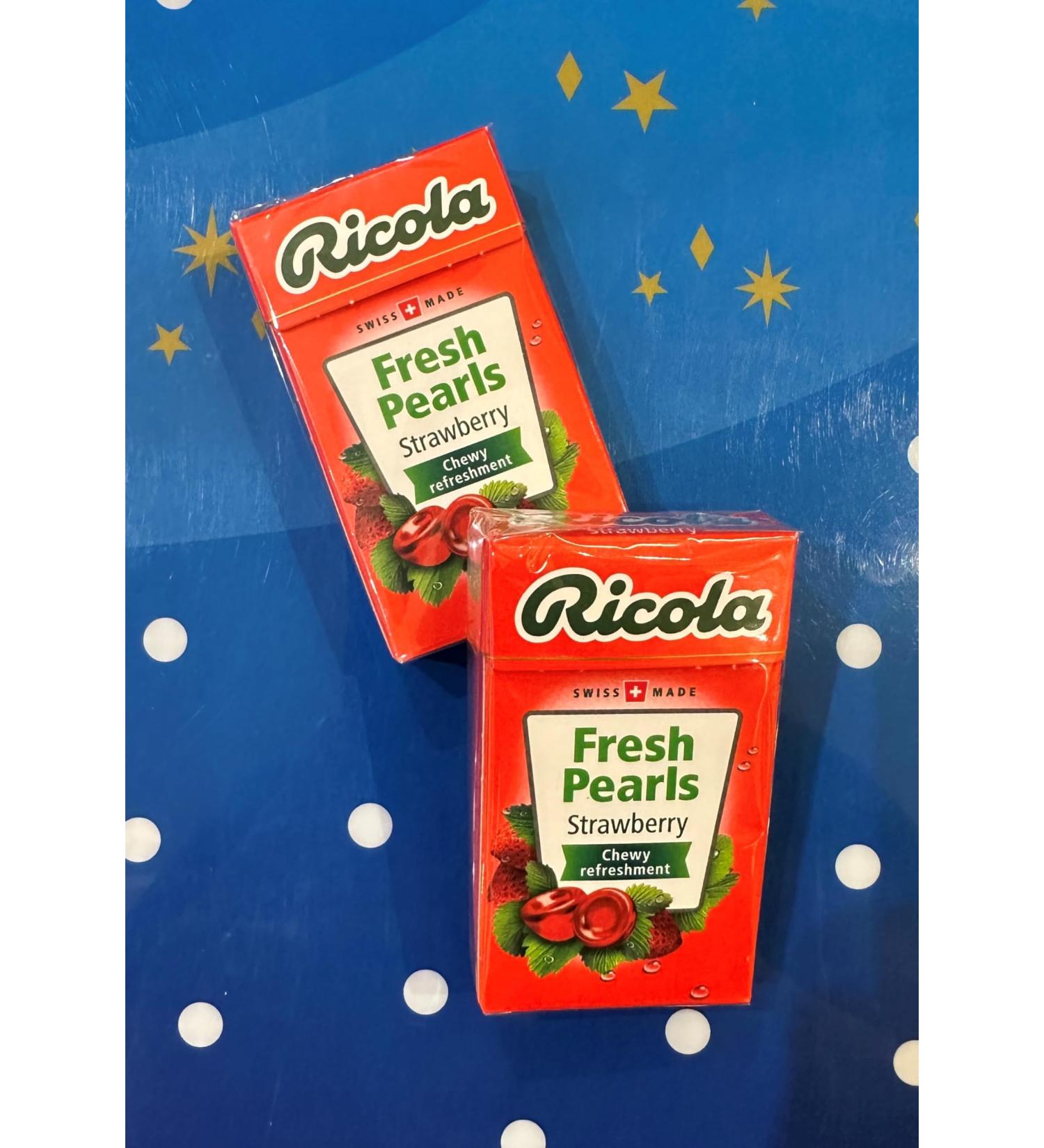 2 Packs Swiss Made Strawberry Fresh Pearls Chewy Candy