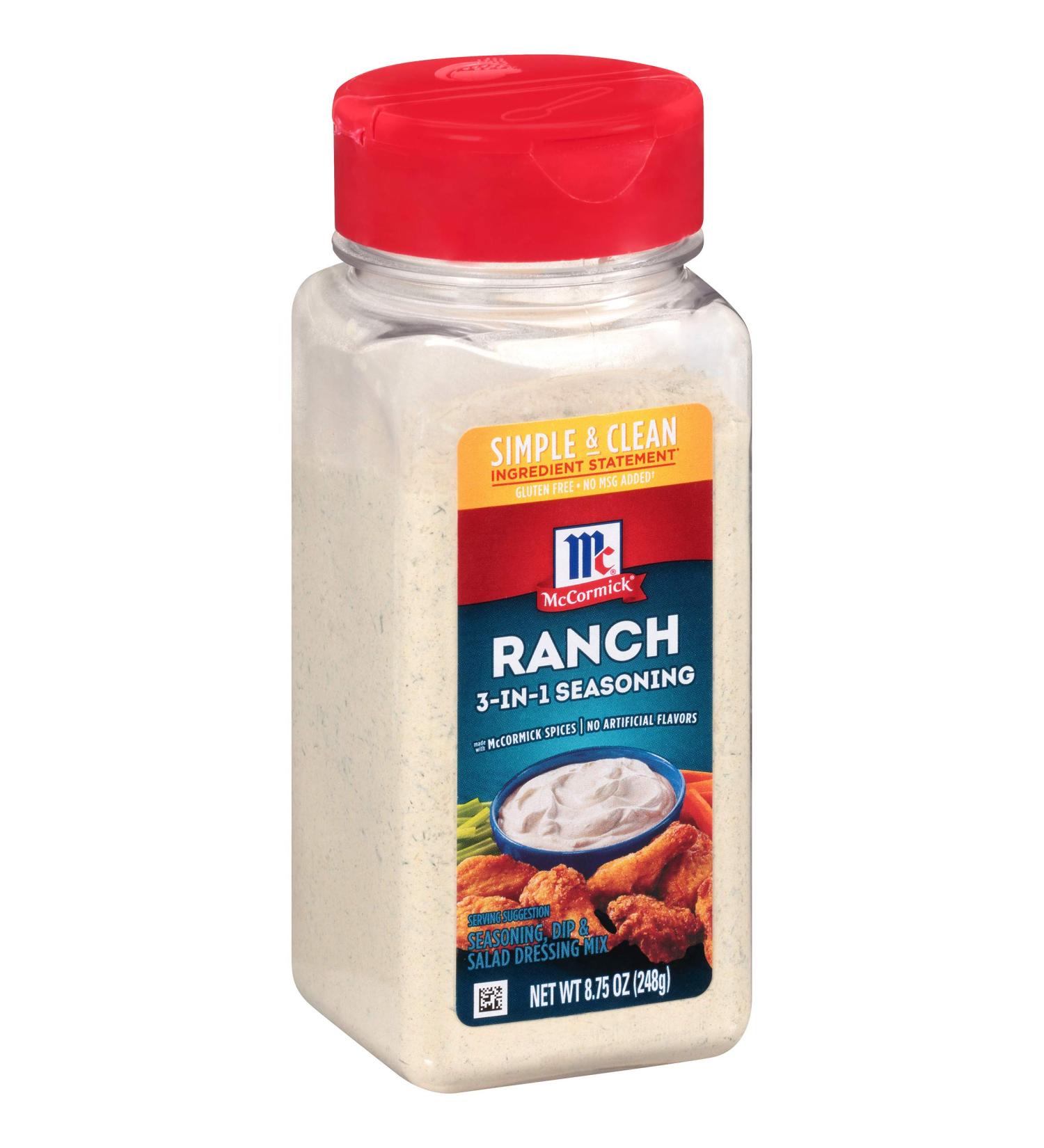 Mccormick Ranch 3-In-1 Seasoning Dip & Salad Dressing Mix 8.75 oz - Versatile Flavor Enhancer for Dips and Salads - Buy Online on GoSupps.com