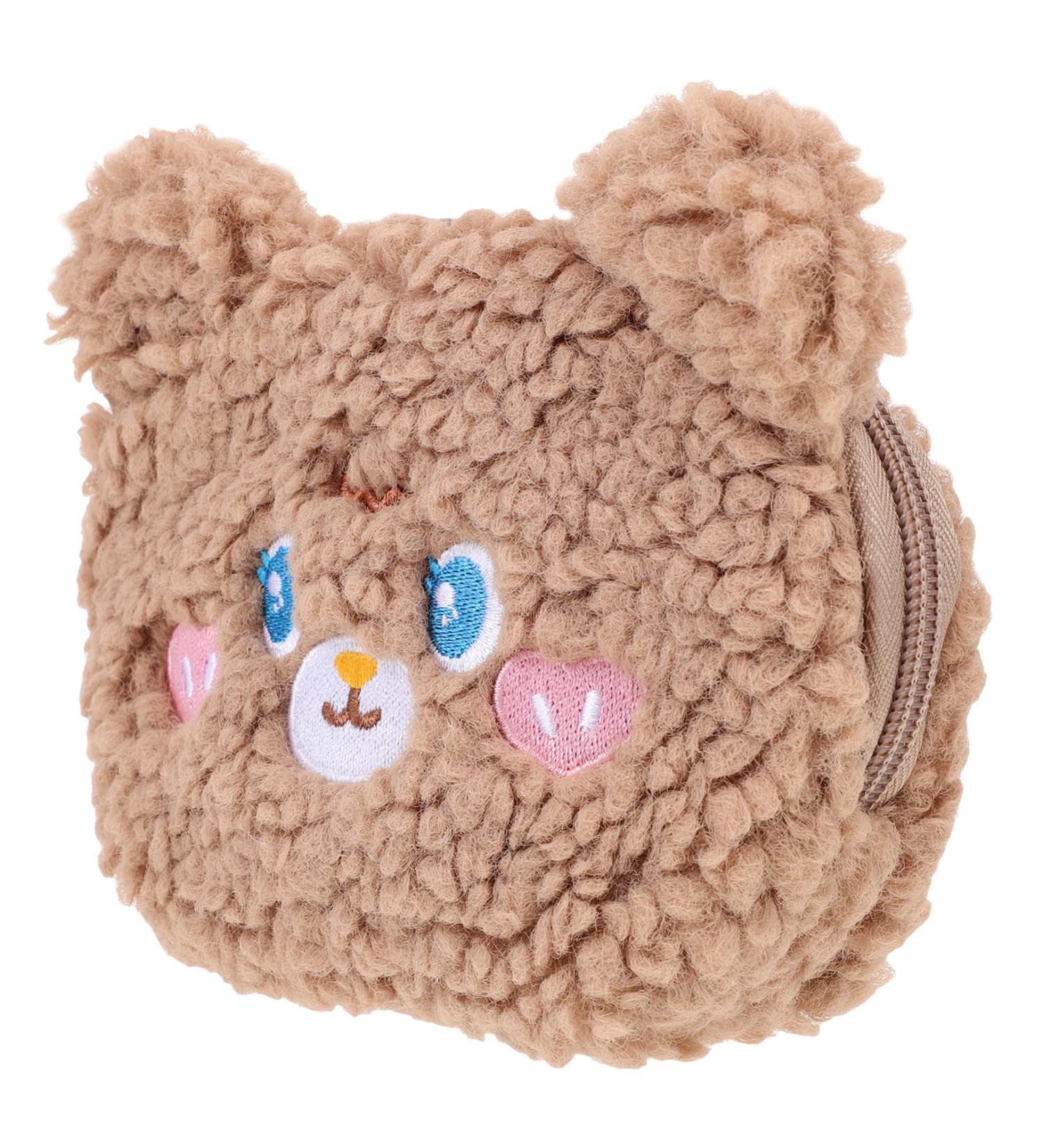 FOMIYES Plush Cosmetic Bag Toilet Stand Travel Tote - Brown 15.5X12X5.5CM - Buy Online on GoSupps.com